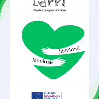 Projekto "Jaunimas jaunimui" plakatas